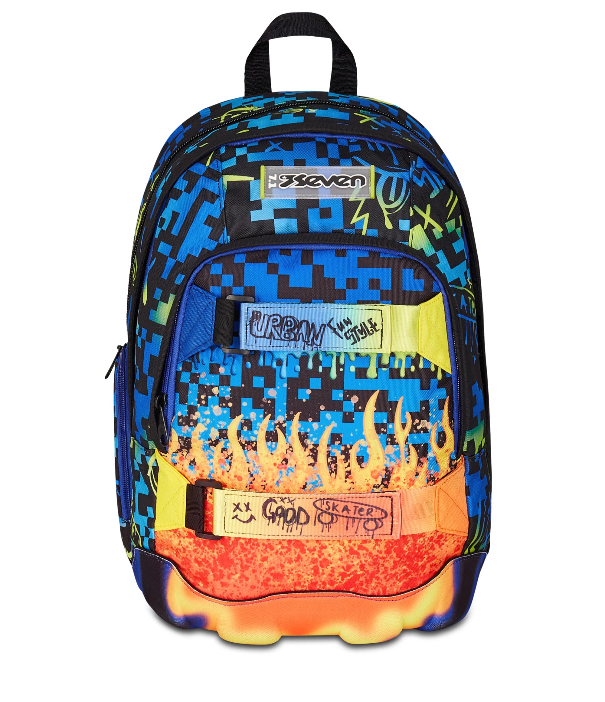Seven Zaino Dual Scribbled Flame