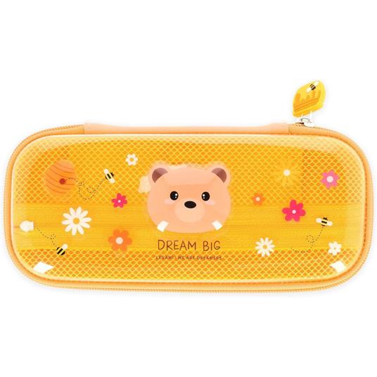 Legami - Astuccio Wonderwow, Tema Teddy Bear, 2 Scomparti e Portapenne interno, Scomparto interno con Tessuto a Rete