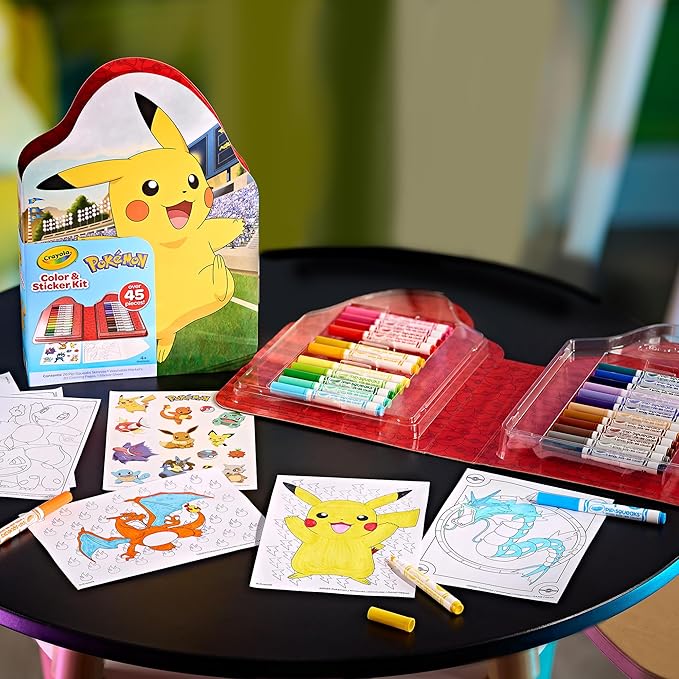 Valigetta colori & adesivi pokemon crayola