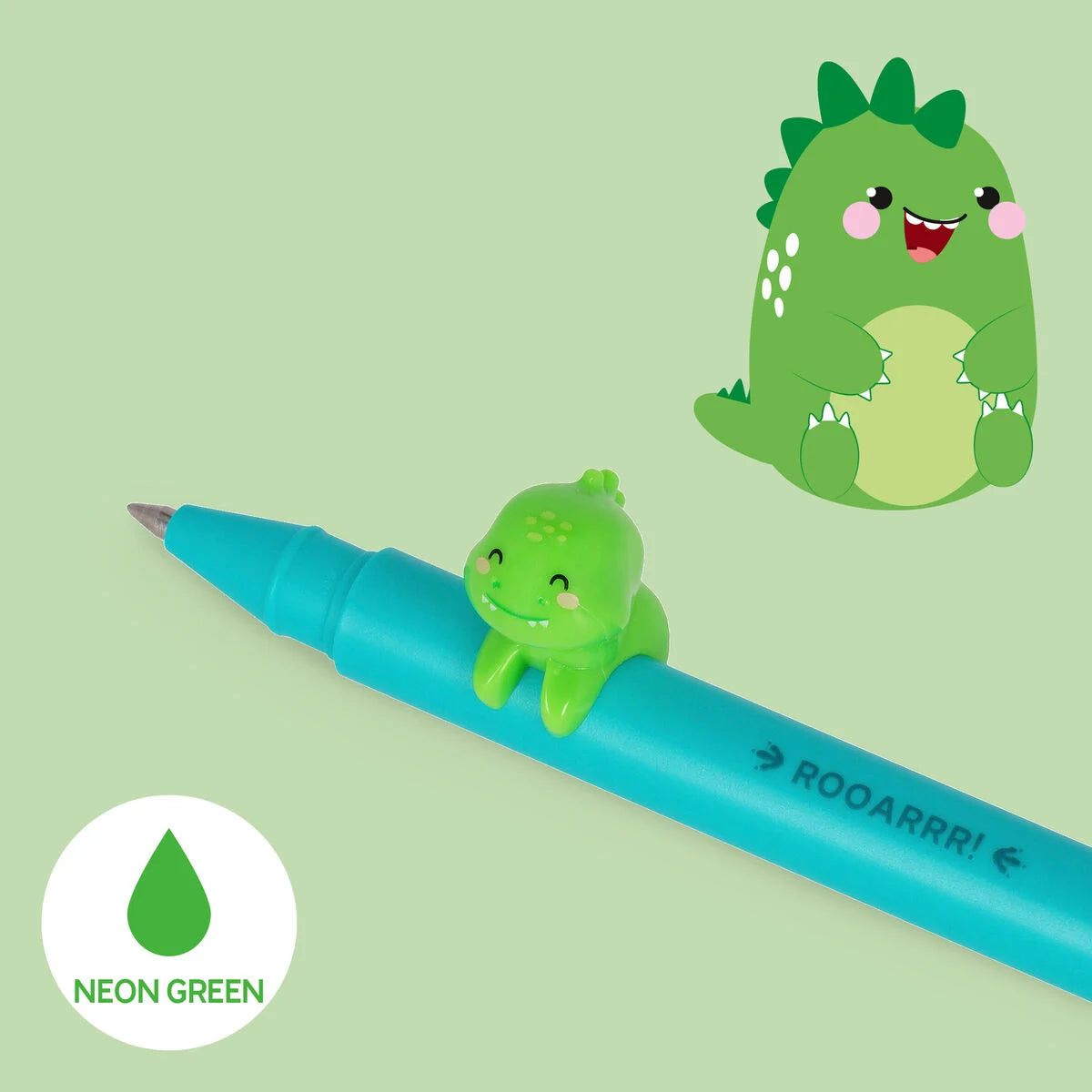 Penna Gel con Animaletto Decorativo Dino "Rooarrr" - Lovely Friends