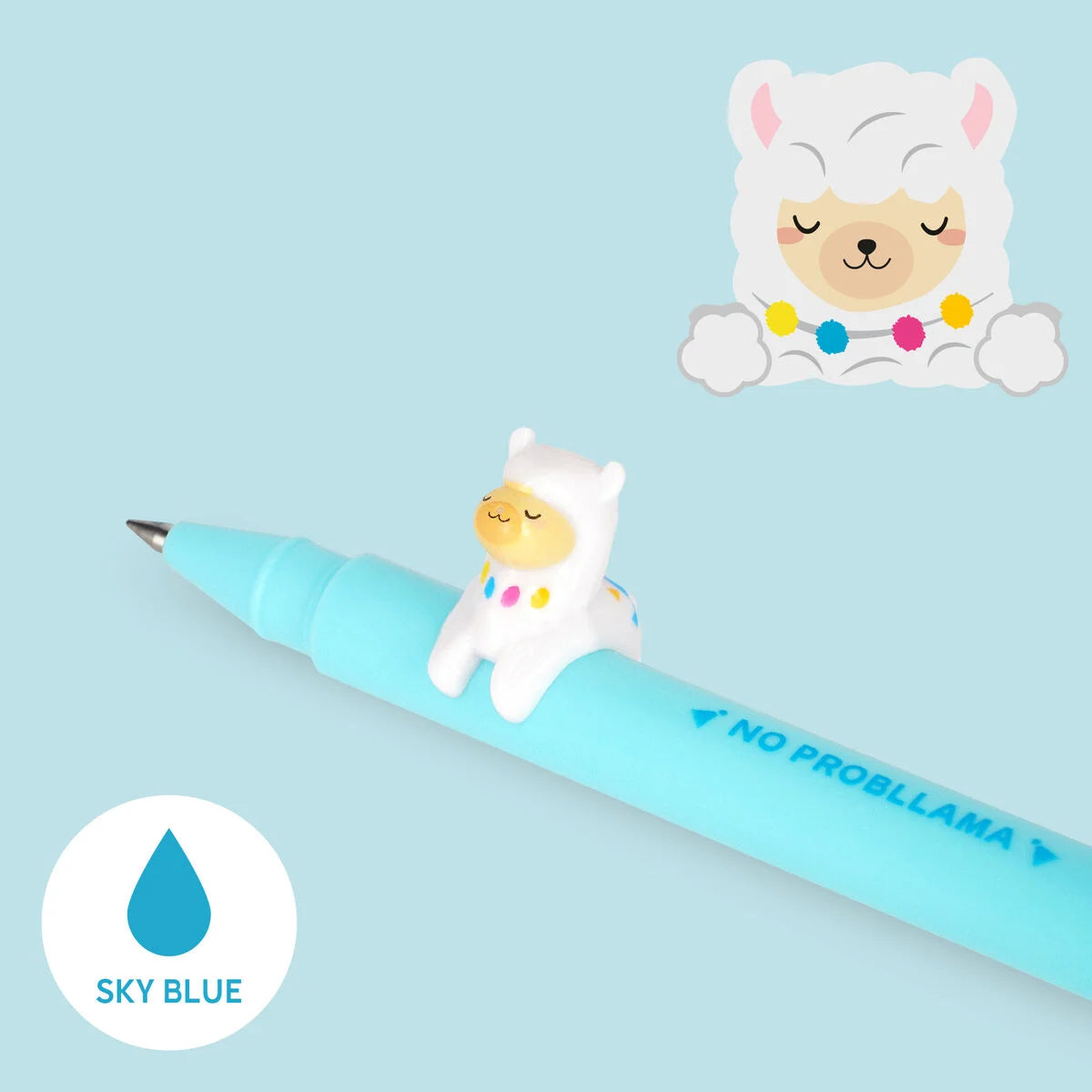Penna Gel con Animaletto Decorativo Llama "No Probllama" - Lovely Friends