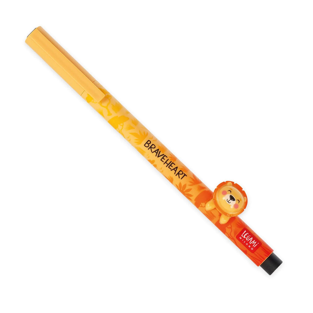 Penna Gel con Animaletto Decorativo Lion "The King" - Lovely Friends