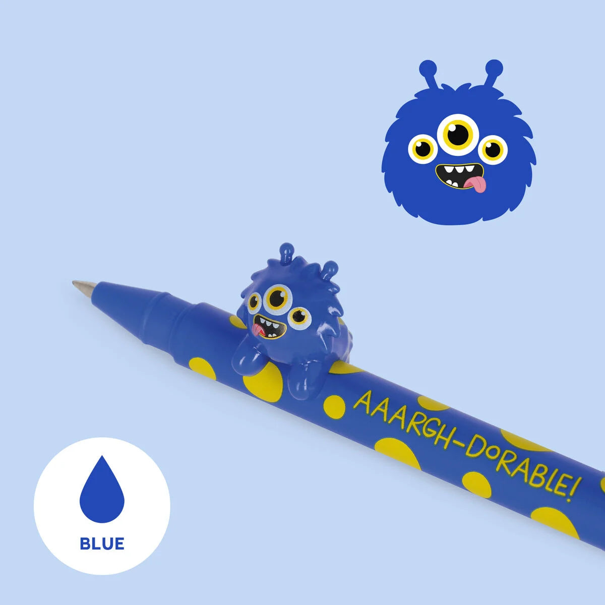 Penna Gel con Animaletto Decorativo Monster "Aaargh-dorable!" - Lovely Friends