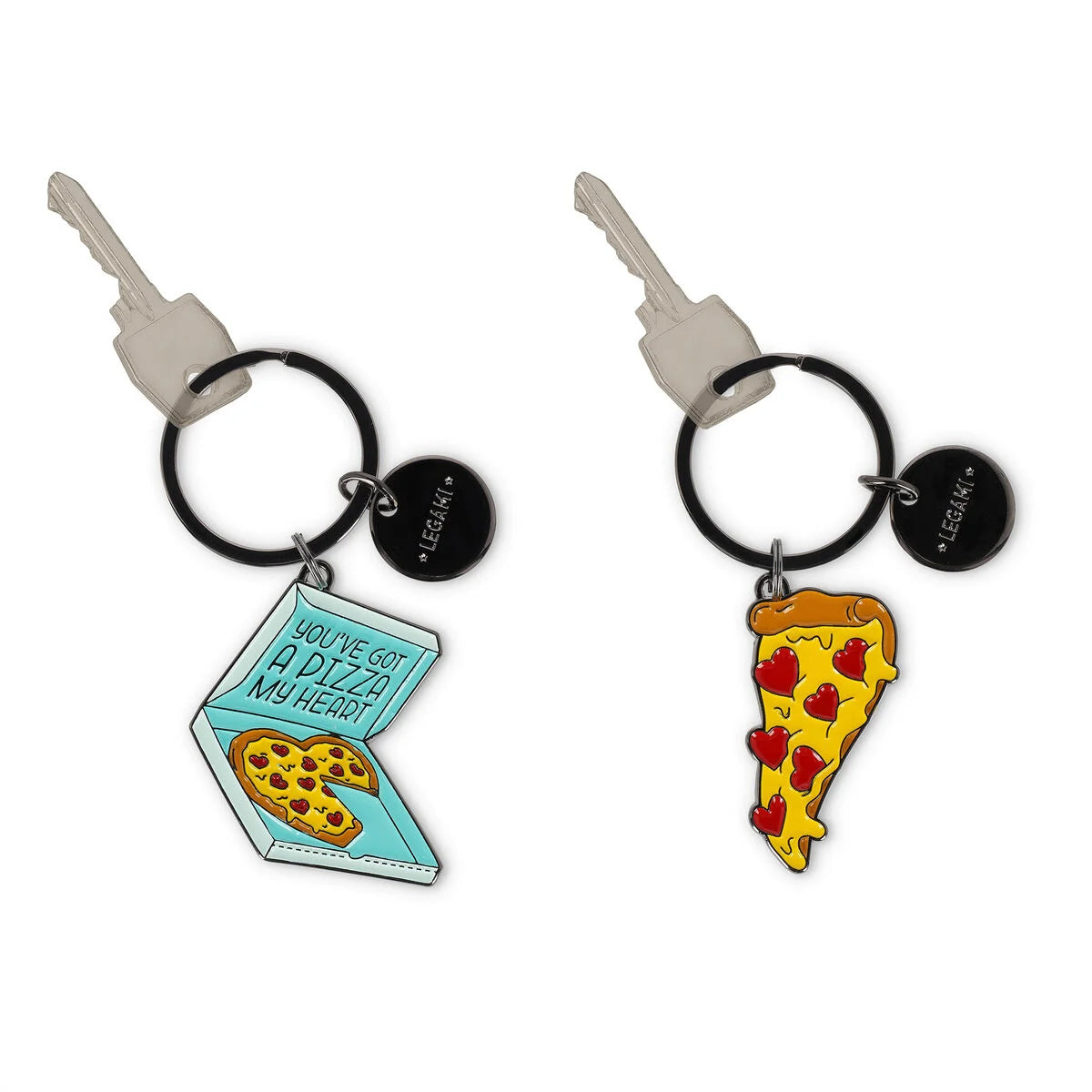 Portachiavi in Metallo Smaltato - Pizza - What a Key Ring!