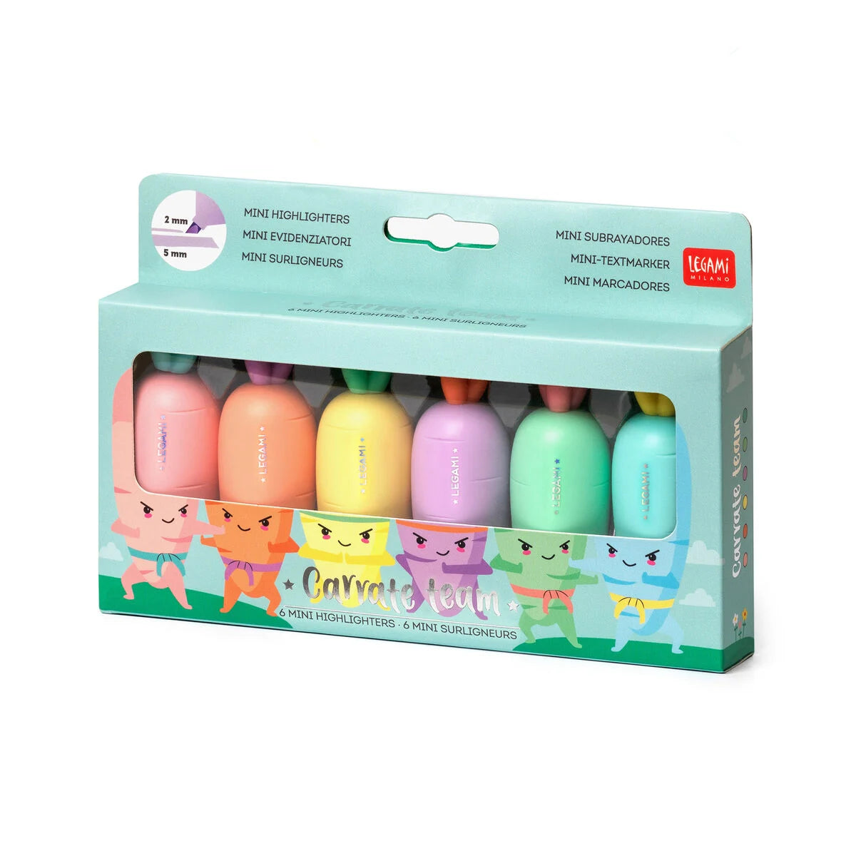Set di 6 Mini Evidenziatori - Carrate Team