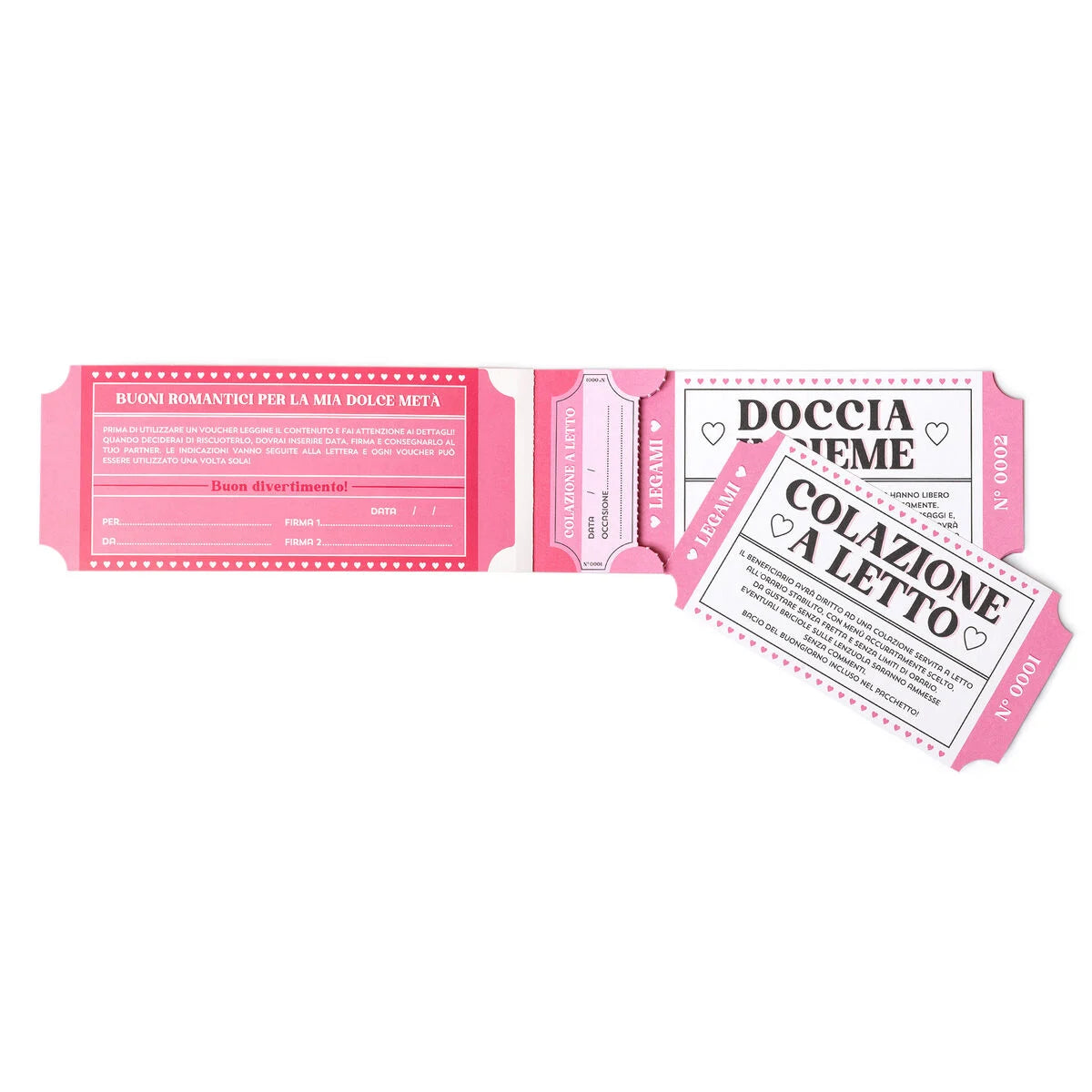 Blocchetto da 24 Voucher Romantici - Italiano - Gift Vouchers