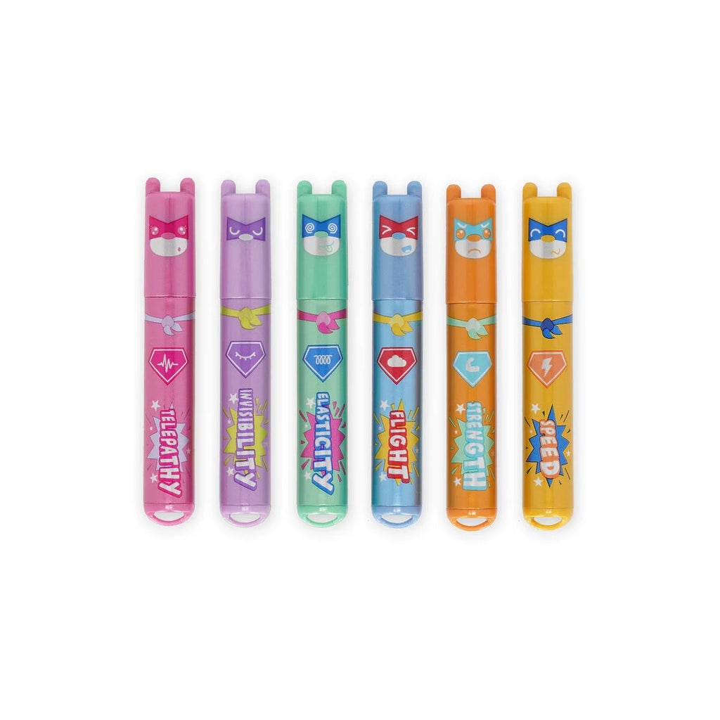 Set di 6 Mini Evidenziatori - Teddy's Superpower