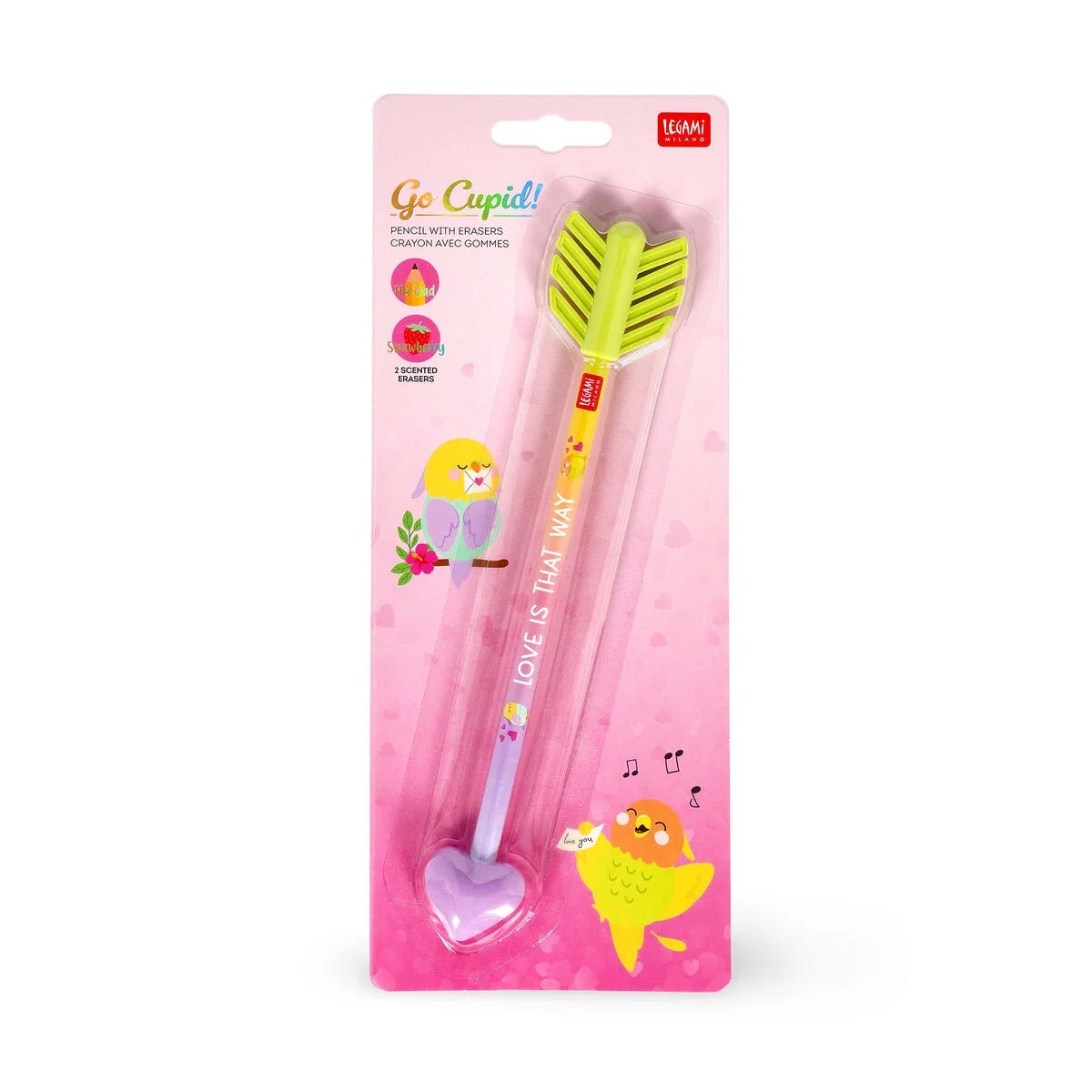 Matita con due Gomme Profumate - Go Cupid!
