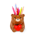Portapenne in Ceramica - Teddy Bear - Desk Friends