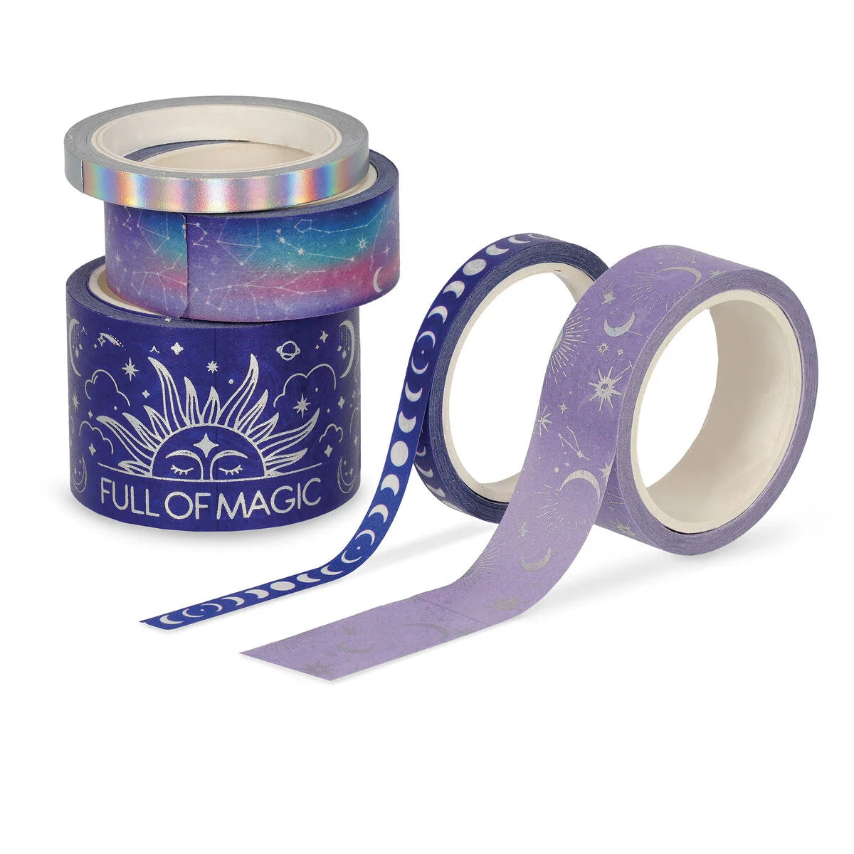 Set di 5 Nastri Adesivi Decorativi di Carta Magic - Tape By Tape