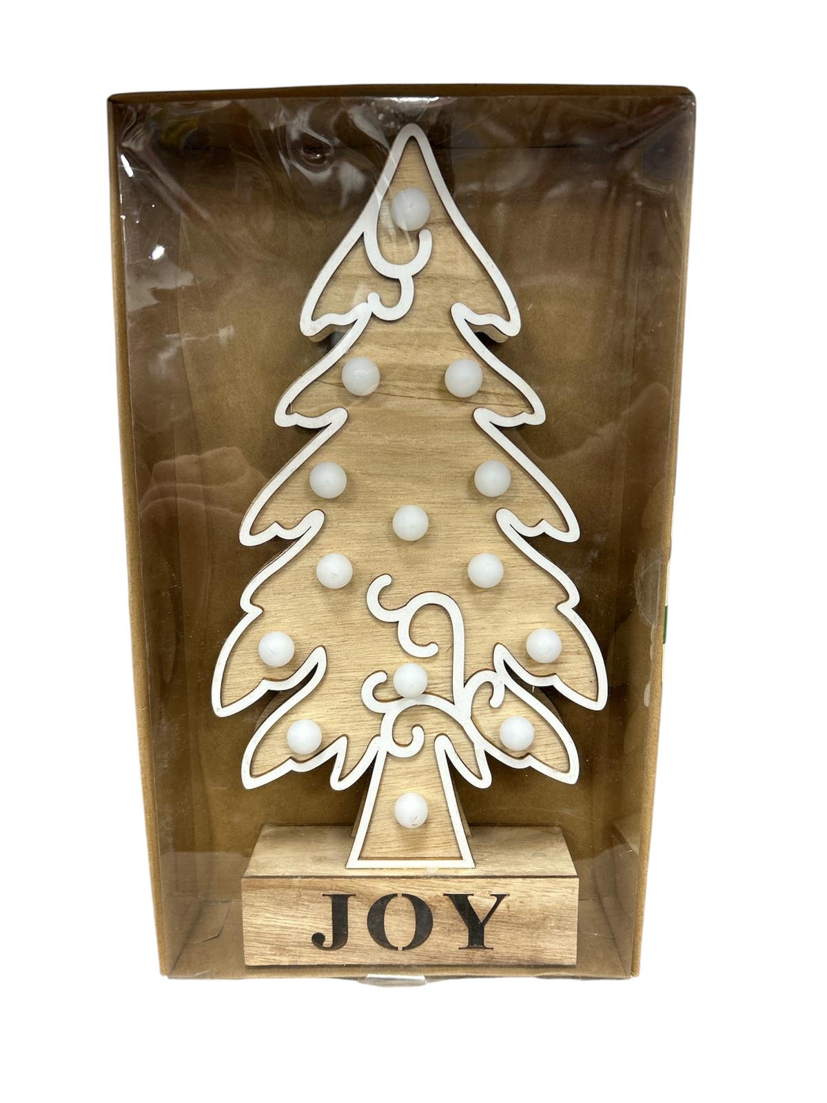 Lampada in Legno Albero Natalizio effetto Neon