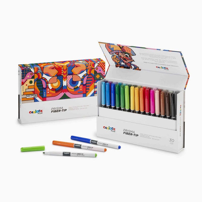 CARIOCA Plus Pennarelli Prisma Scatola Rigida - 30 Pz