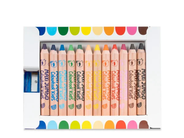 Set 12 matite colorate Maxi Jumbo 3 in 1
