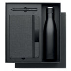 Set regalo ecologico con taccuino, penna e borraccia