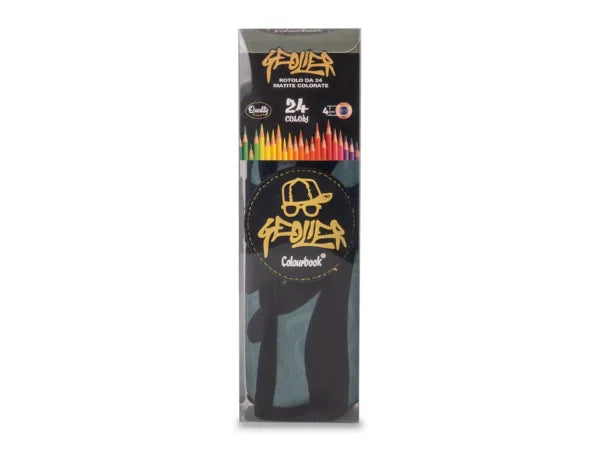Astuccio portapastelli a rotolo Geolier – 24 pastelli